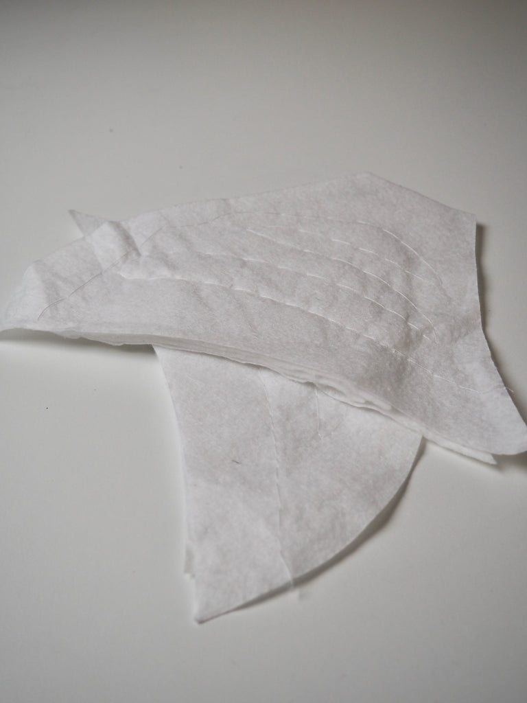 Small Shaped White Shoulder Pads