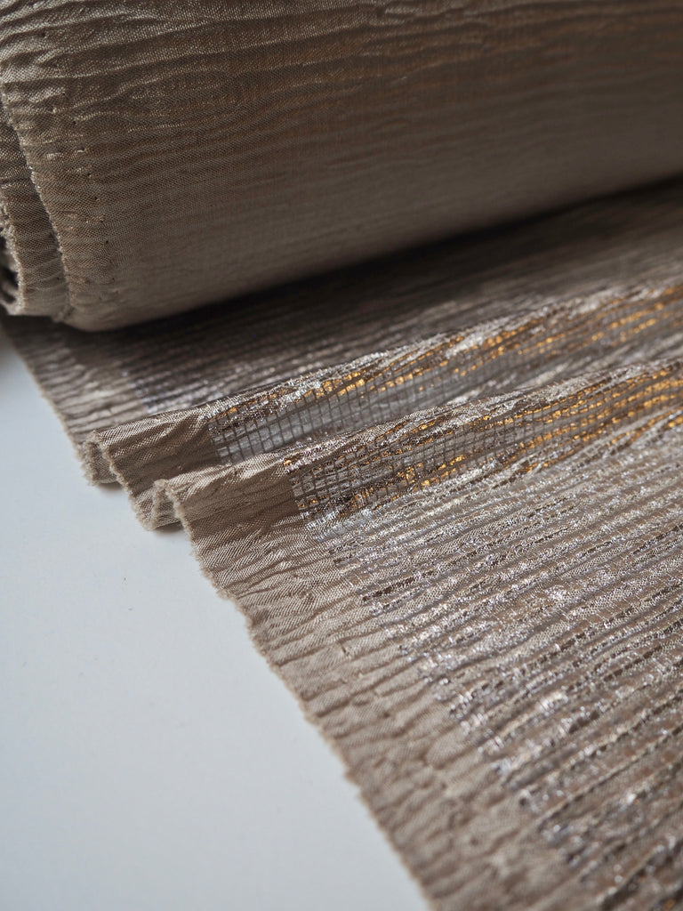 Metallic Plissé Jersey