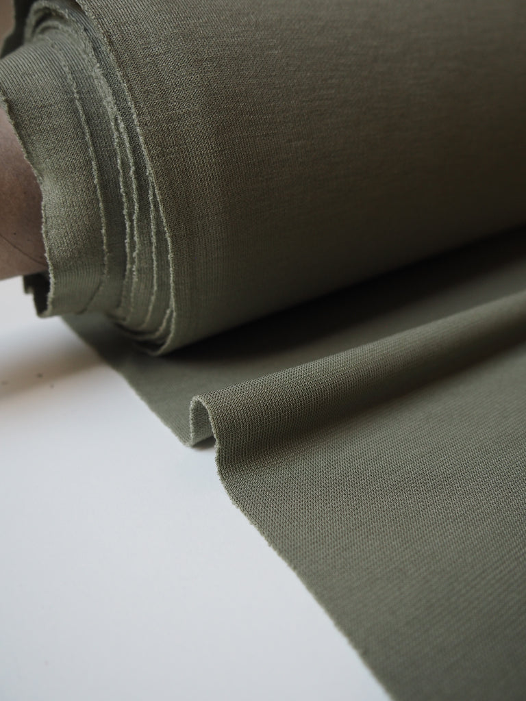 Sage Nylon/Viscose Double Jersey