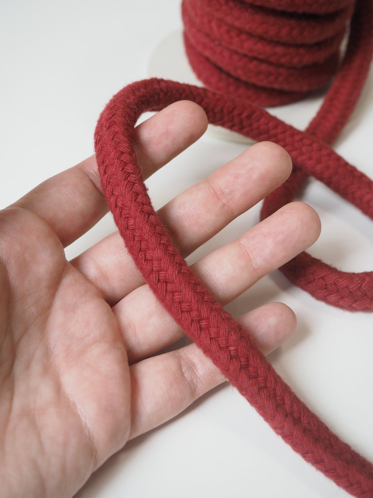 Maroon Cotton Braided Rope 12mm