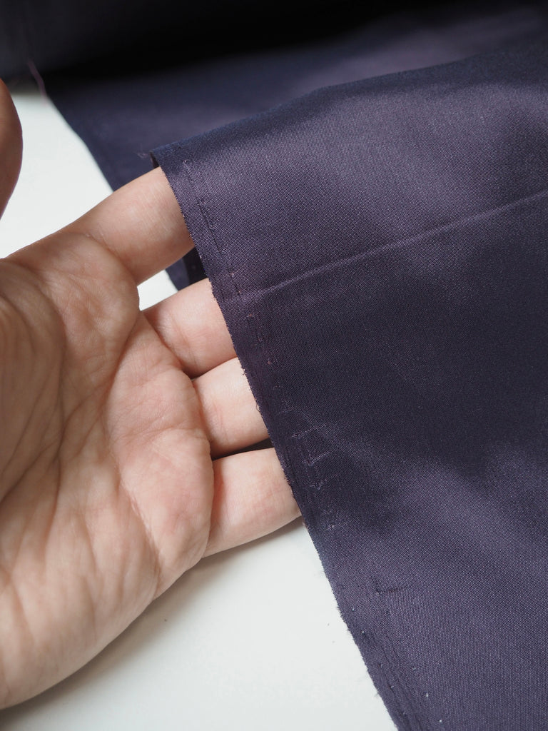 Plum Stretch Acetate Satin Lining