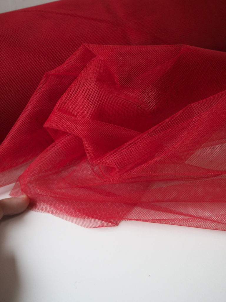 Red Semi-Rigid Extra Wide Tulle