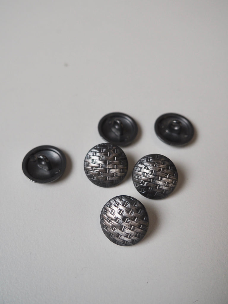 Woven Metal Domed Shank Buttons 15mm/24L