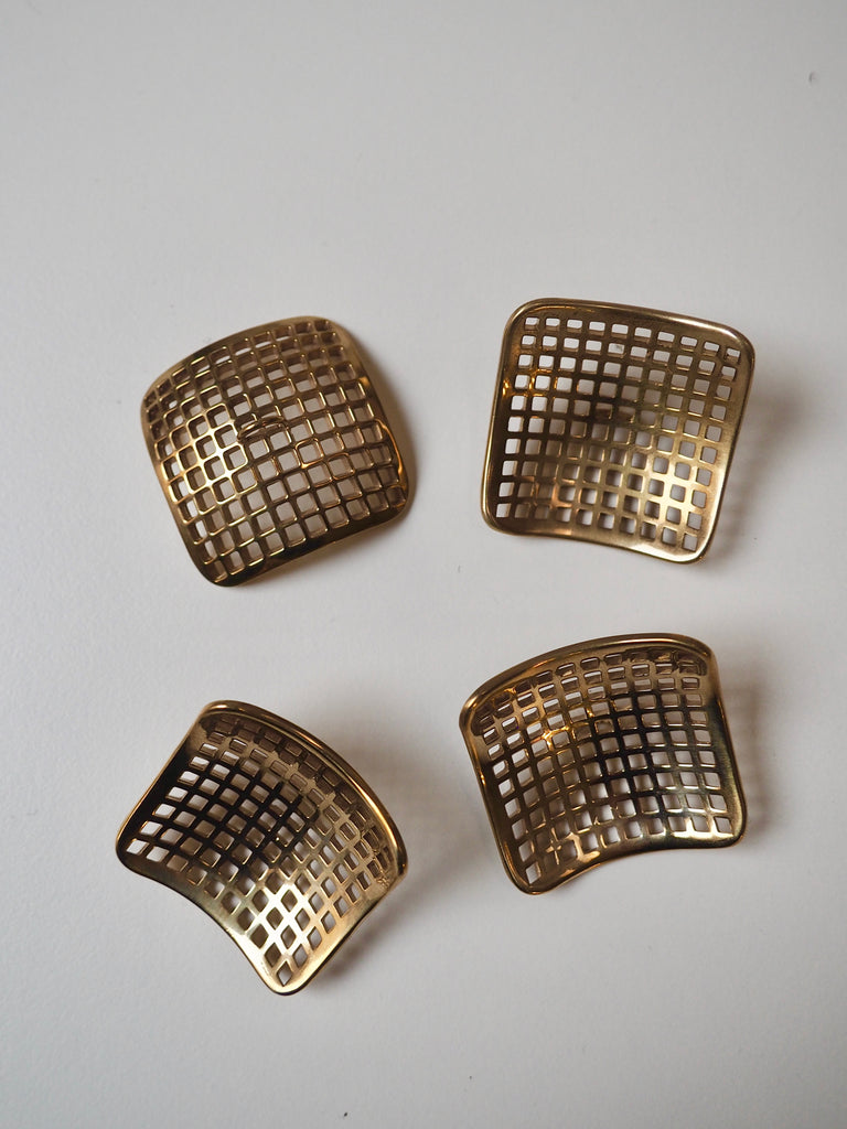 Gold Basketweave Shank Buttons 40mm/62L
