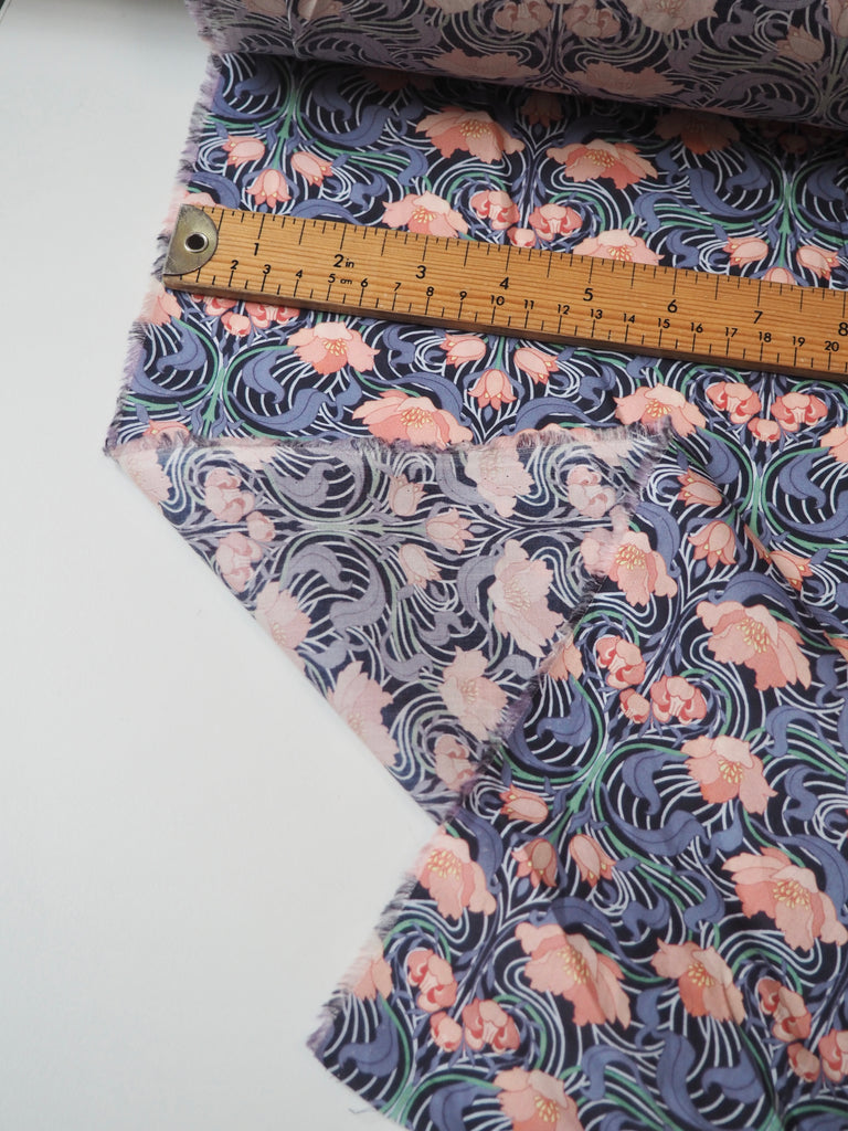 Liberty Blue Tulip Swirl Tana Cotton Lawn