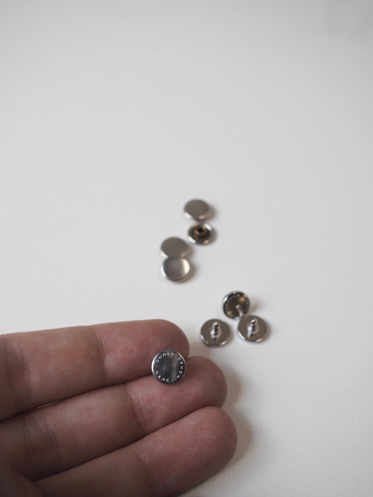 Silver Branded Rivets 9mm