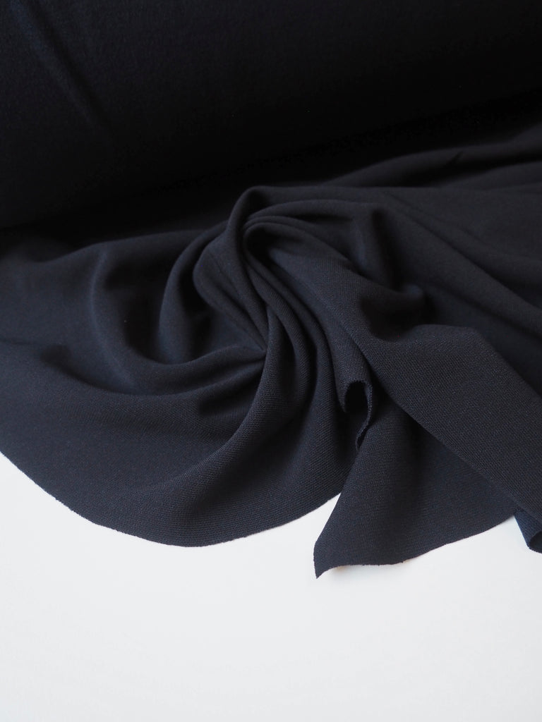Navy Nylon/Viscose Double Jersey