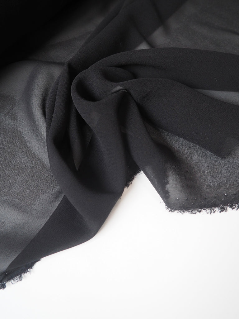 Black Silk Chiffon