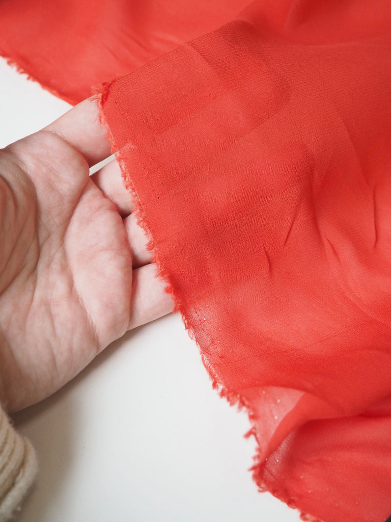 Persimmon Silk/Viscose Chiffon