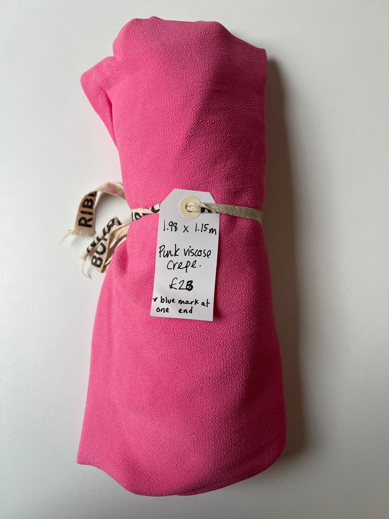 Pink Viscose Crepe Remnant