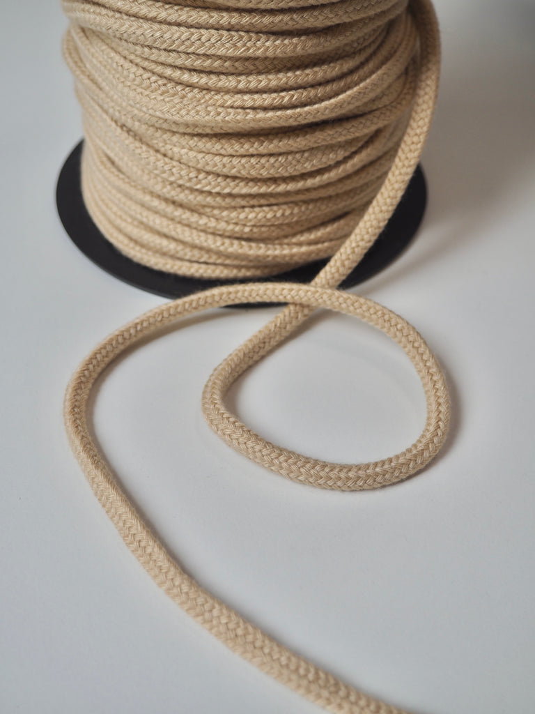 Sand Cotton Blend Braided Cord 6mm