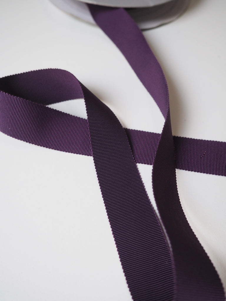 Shindo Aubergine Grosgrain Ribbon 25mm