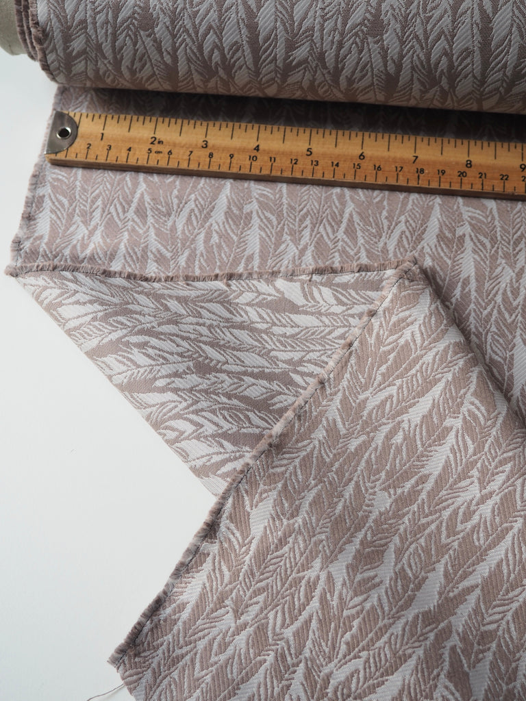 Taupe Feather Jacquard