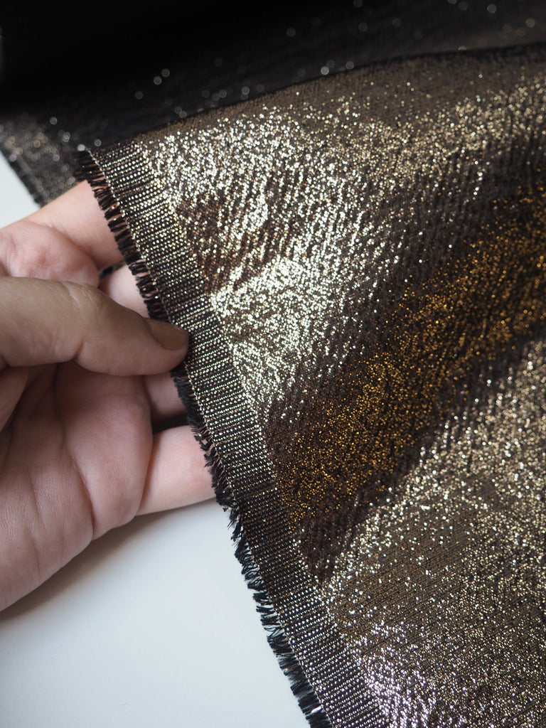 Bronze Metallic Lamé Jacquard