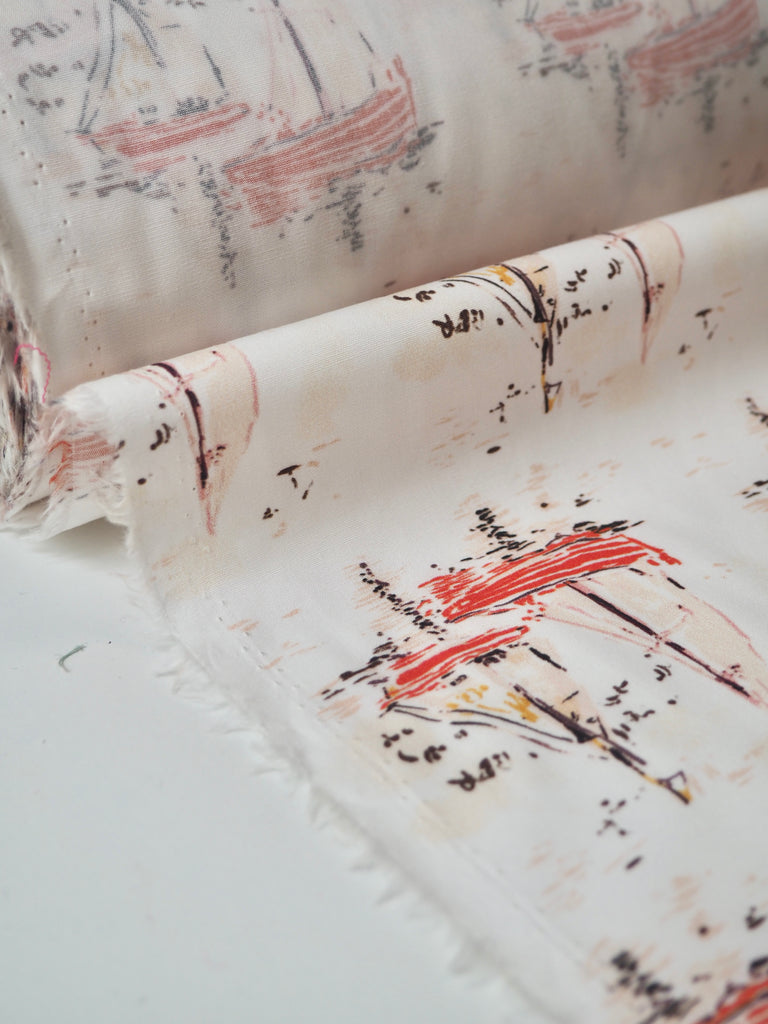 Sailboat Cotton Poplin