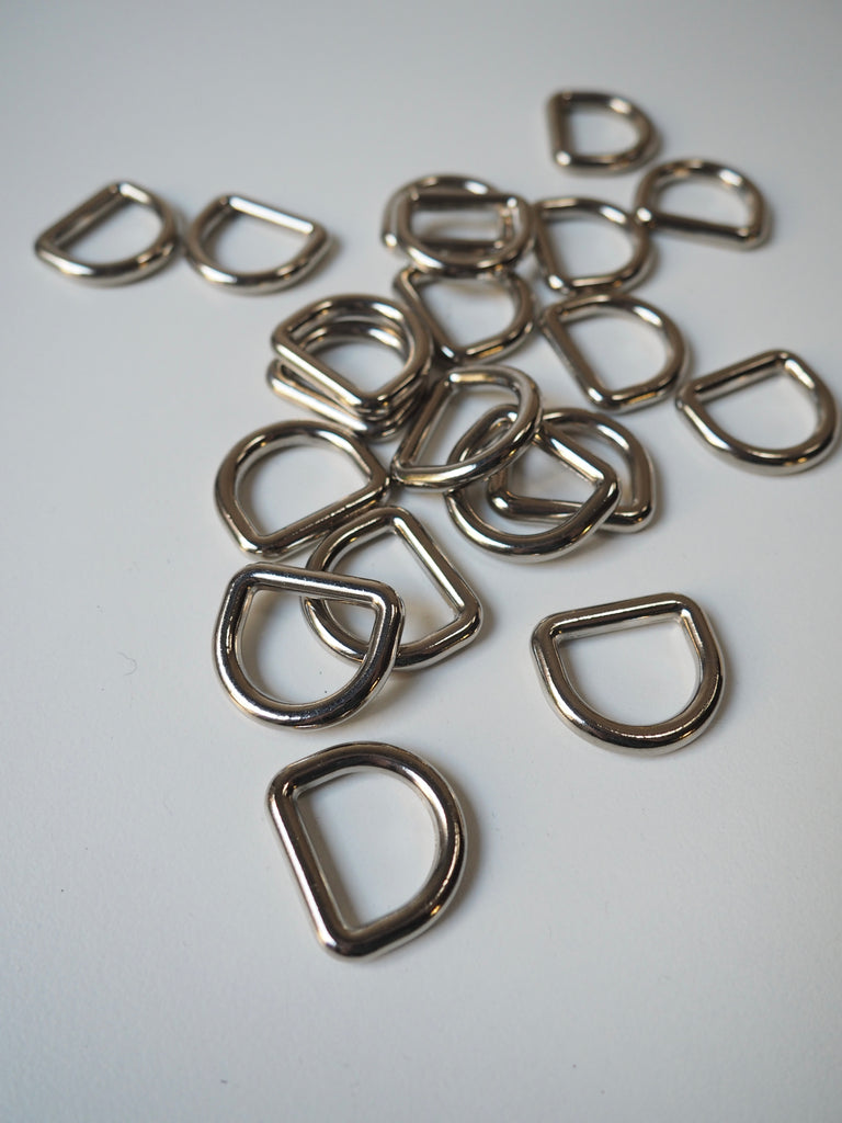 Silver D-ring 25mm