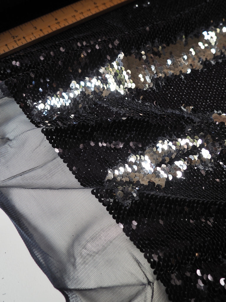 Navy + Silver Mermaid Sequin Tulle