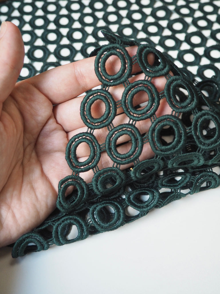 Green Circle Guipure Lace