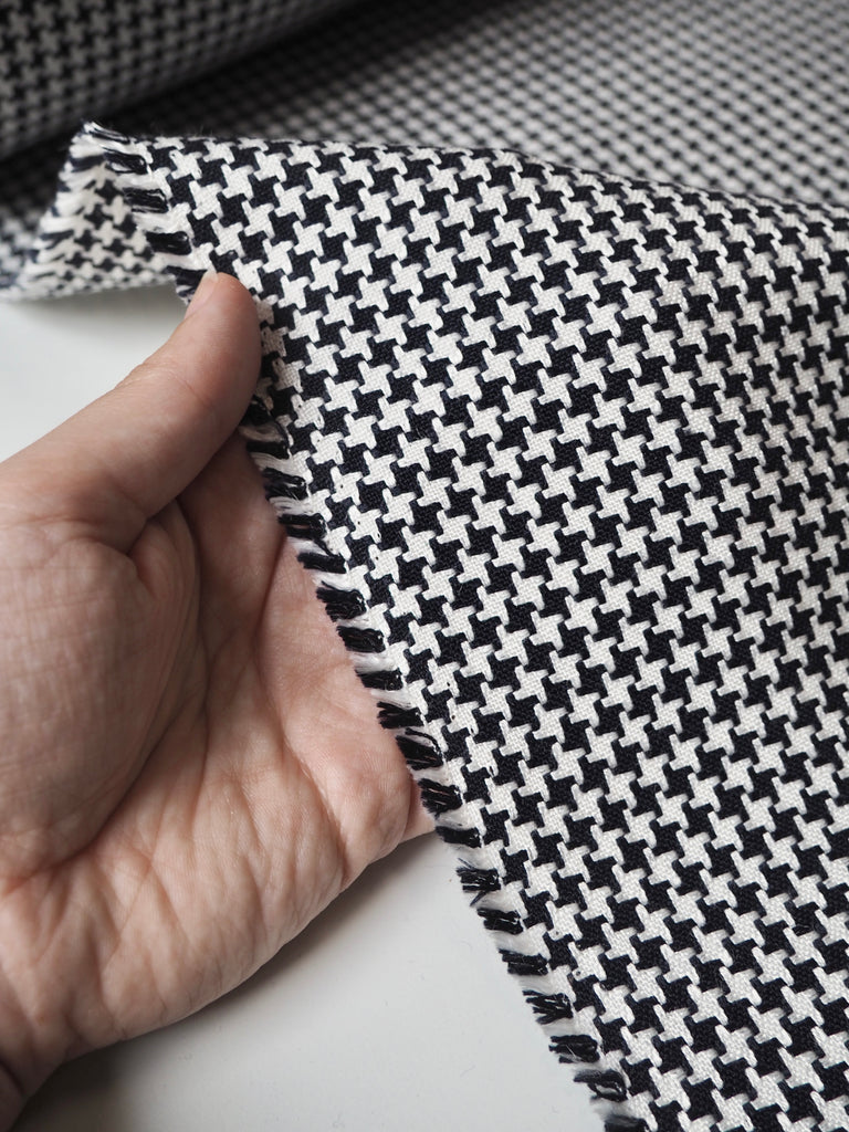 Midnight Check Viscose Jacquard