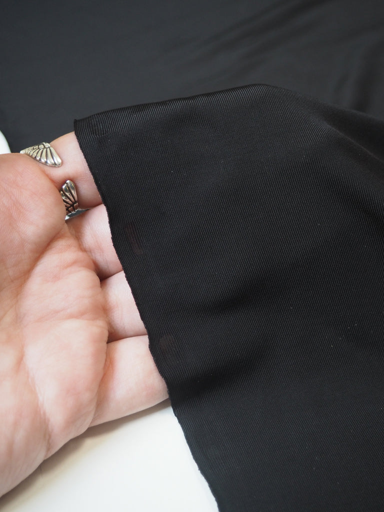 Black Satin Viscose Jersey