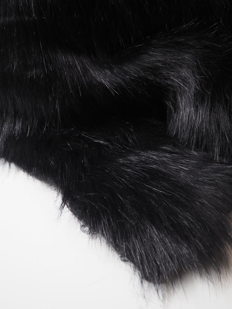 Black Long Faux Fur