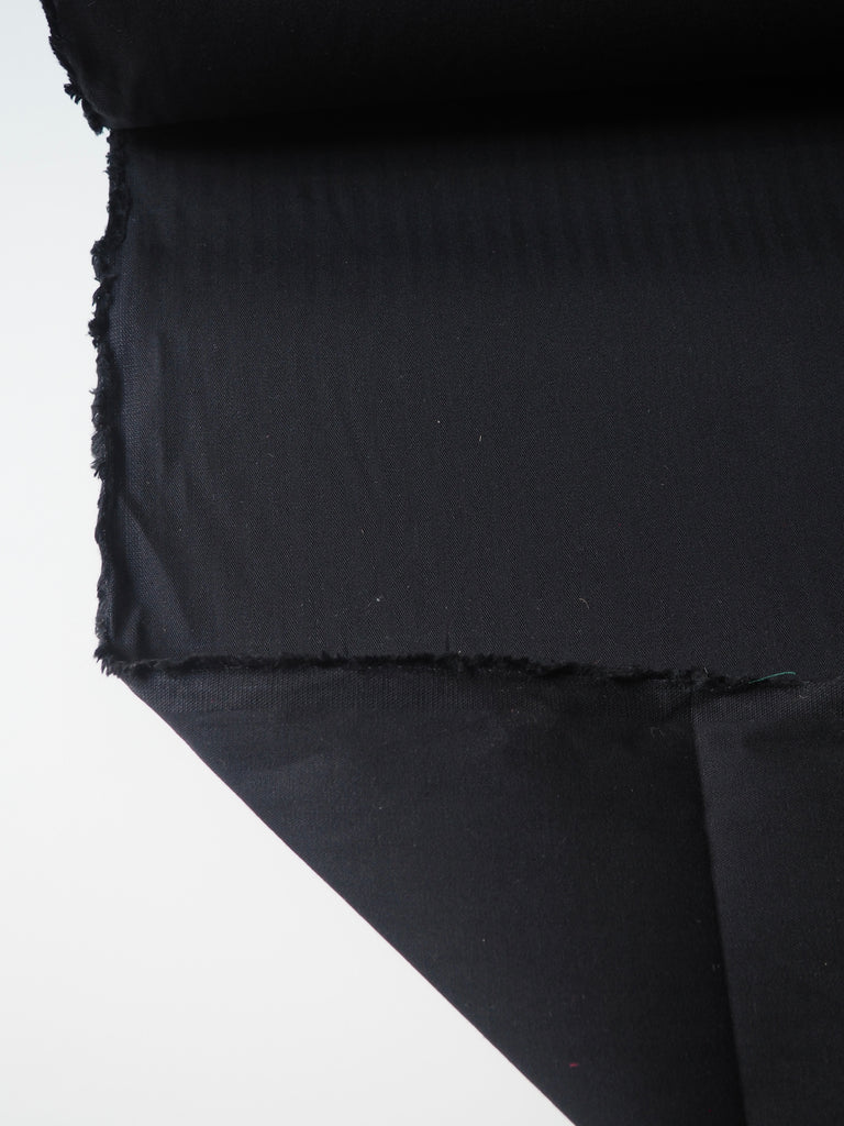 Black Twill Stripe Heavy Cotton