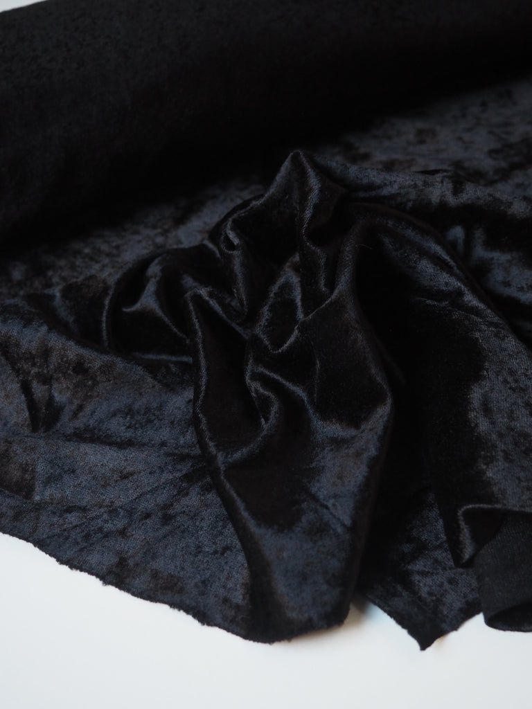 Black Crushed Velour