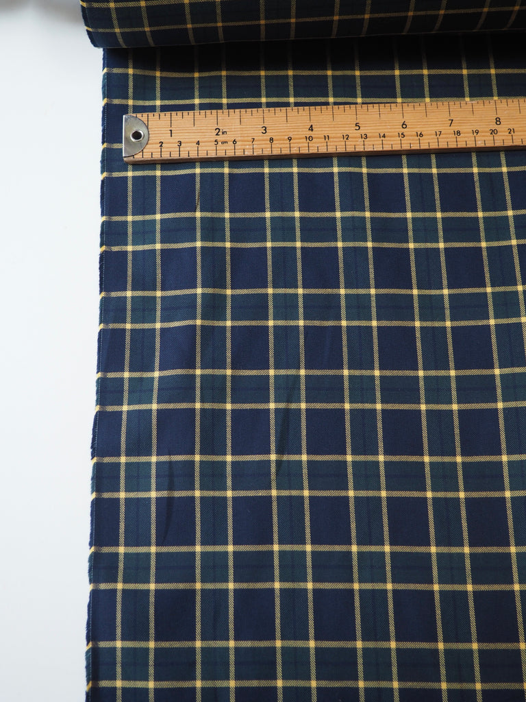 Blue + Yellow Cotton Check