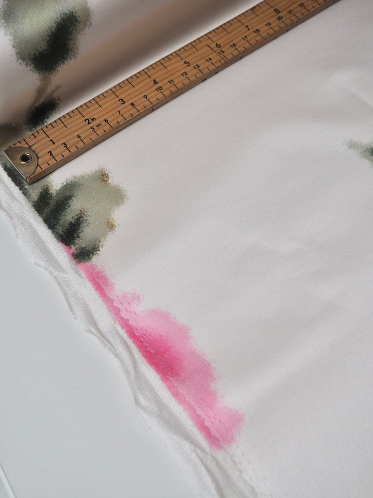 Pink Warp Rose Interfaced Satin