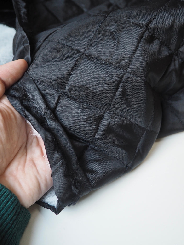 Black Double Faced Quilted Coating