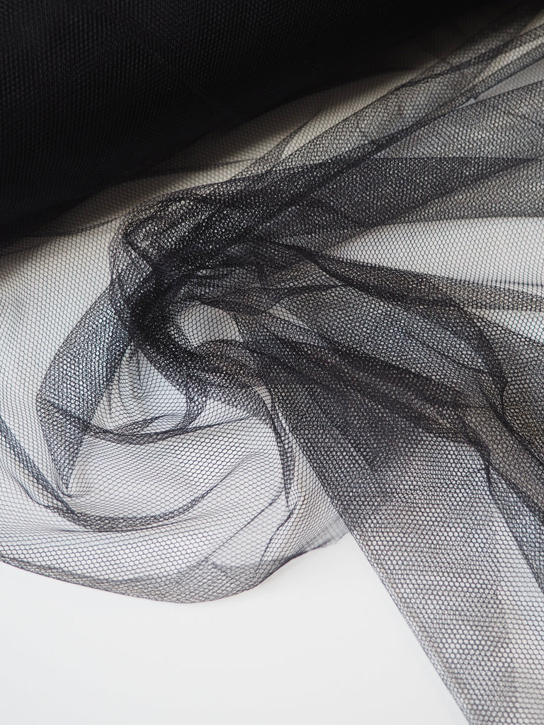 Black Silk Tulle