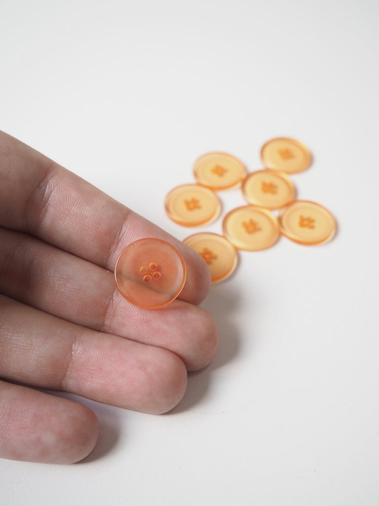 Orange Translucent Button 17mm