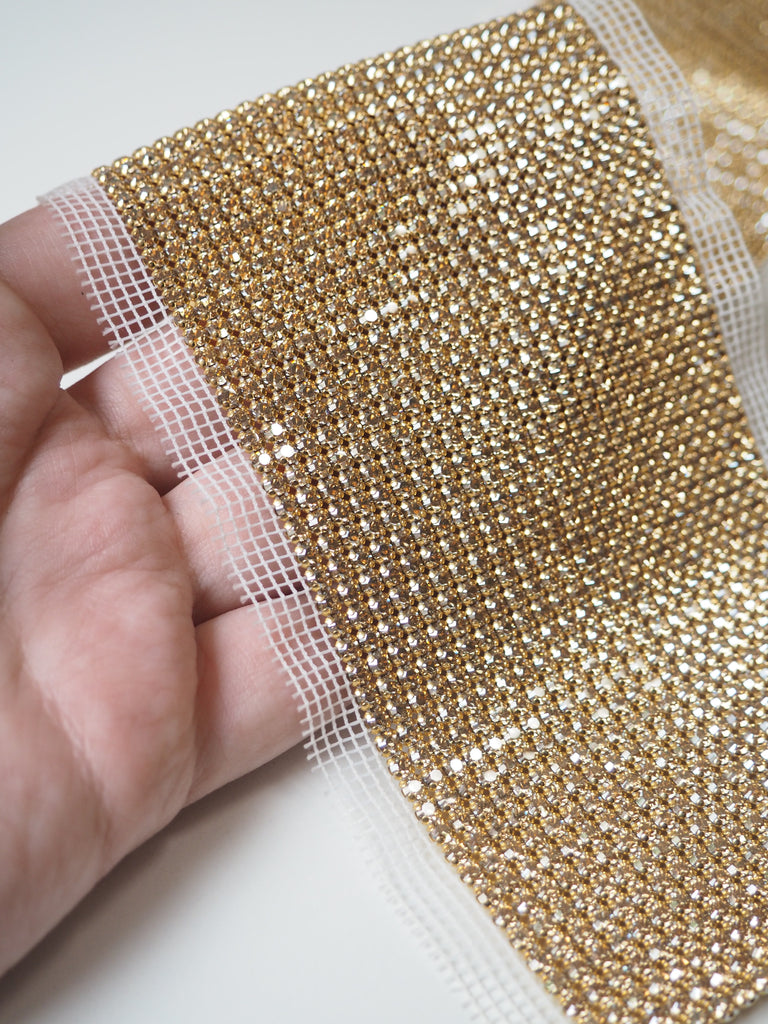 Swarovski Crystal + Gold Trim