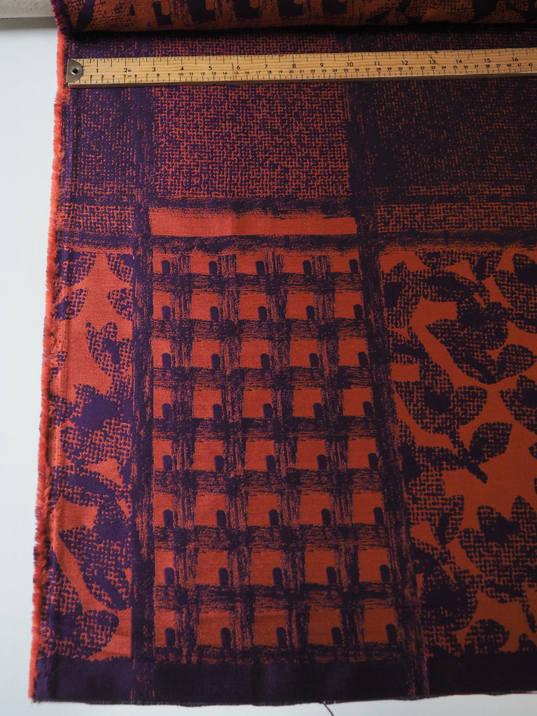 Purple + Persimmon Jacquard