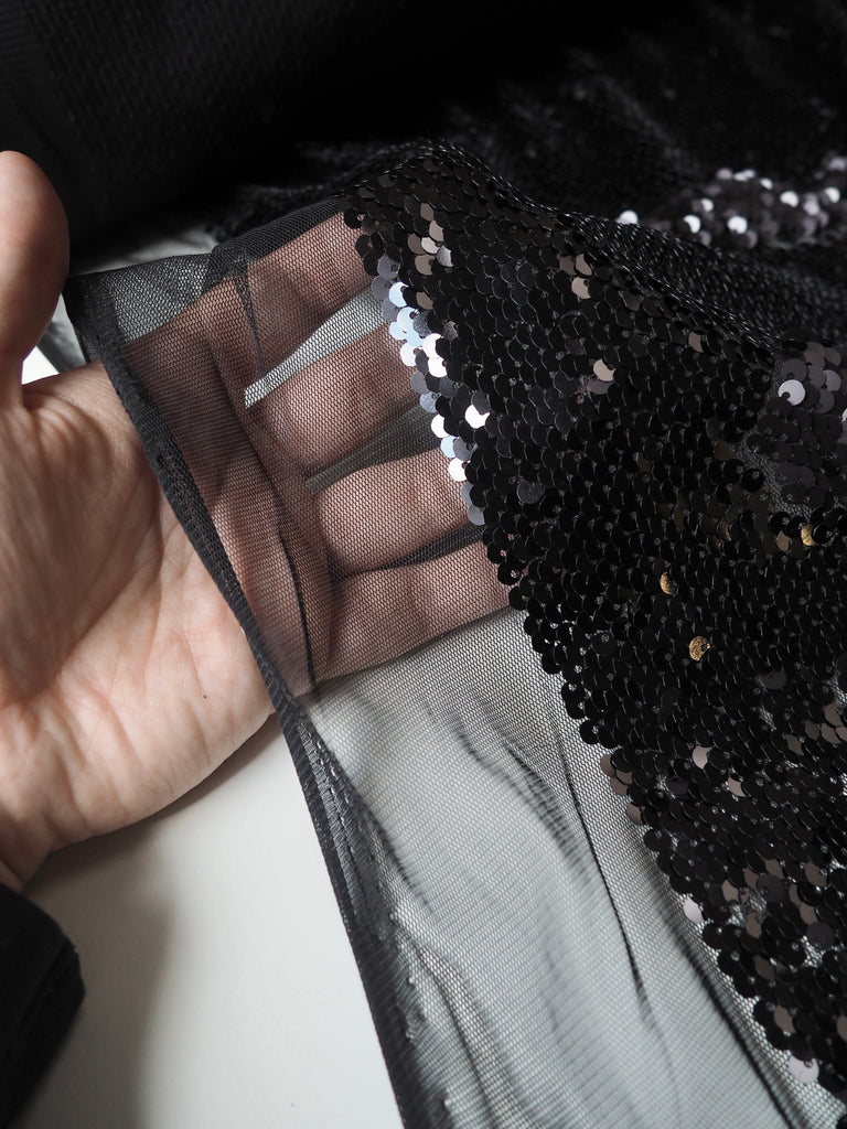 Black Mermaid Sequin Tulle
