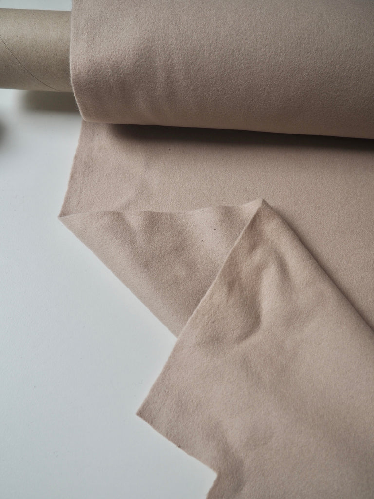 Pale Blush Felted Wool Melton