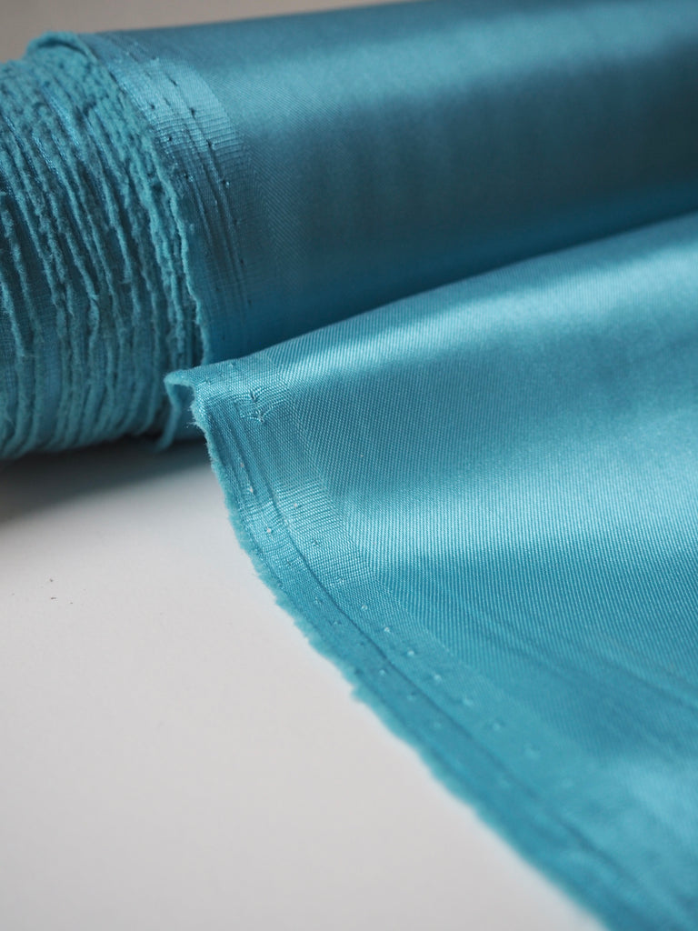 Cerulean Stretch Acetate Satin Twill Lining
