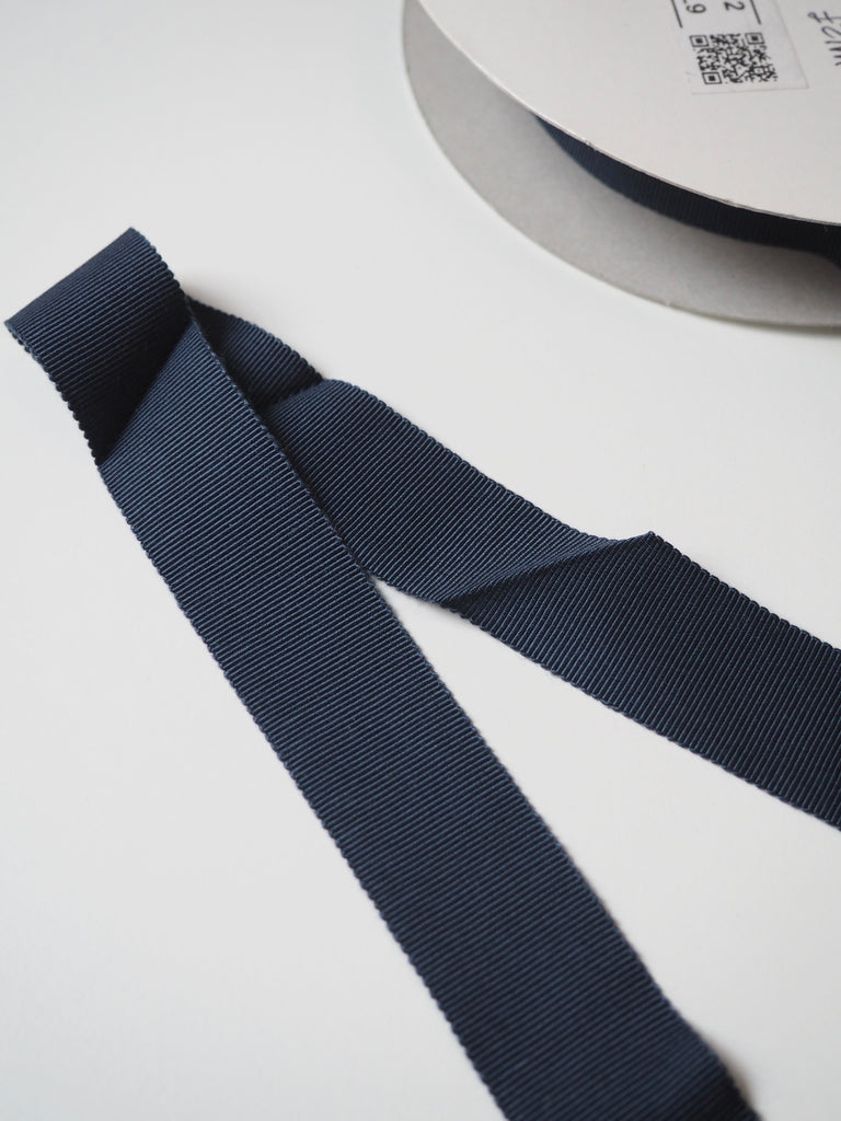 Shindo Navy Grosgrain Ribbon 25mm