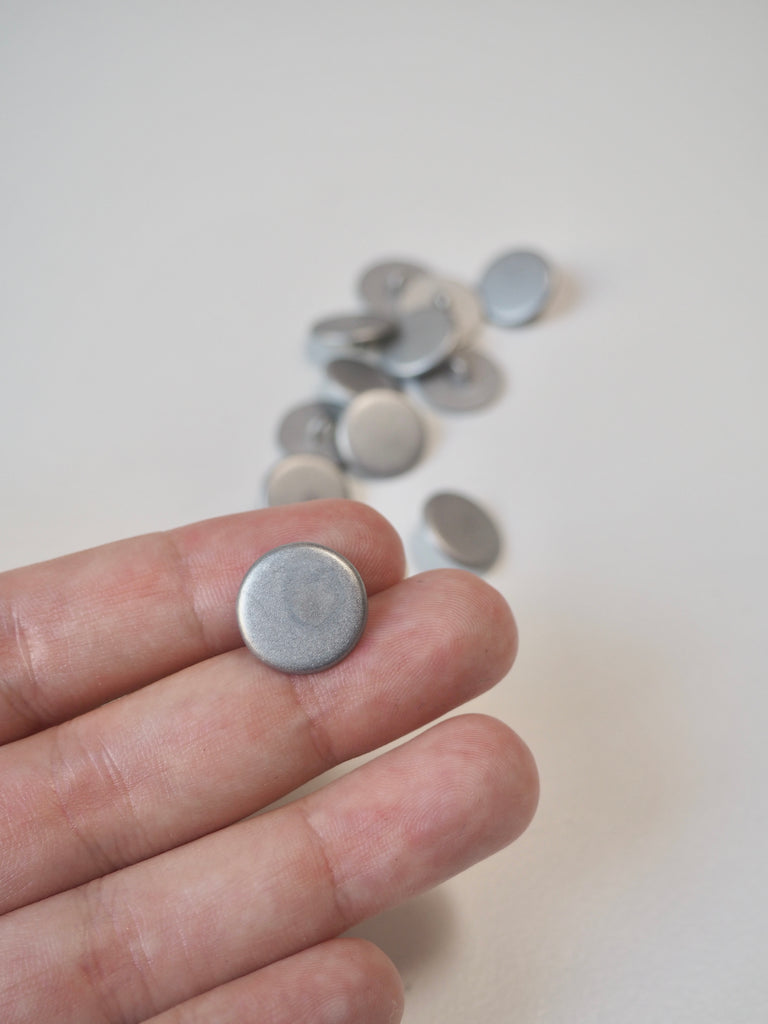 Silver Metal Shank Buttons 15mm/24L