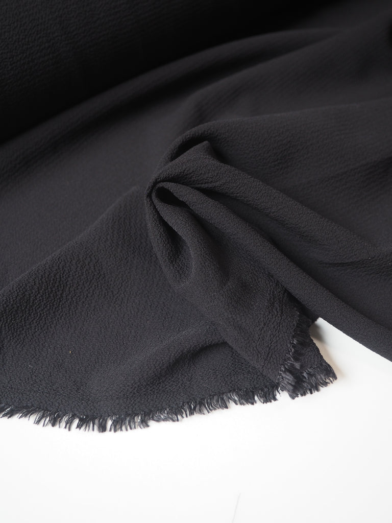Black Crinkle Crepe