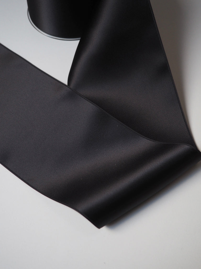 Black Satin Ribbon 100mm