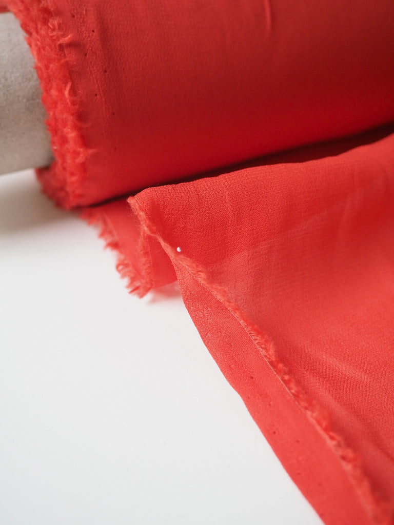 Persimmon Silk/Viscose Chiffon