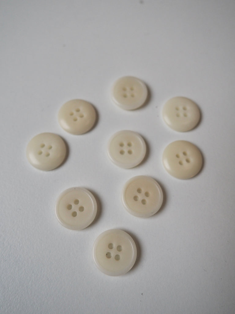 Natural Slim Rimmed Corozo Buttons 15mm/24L