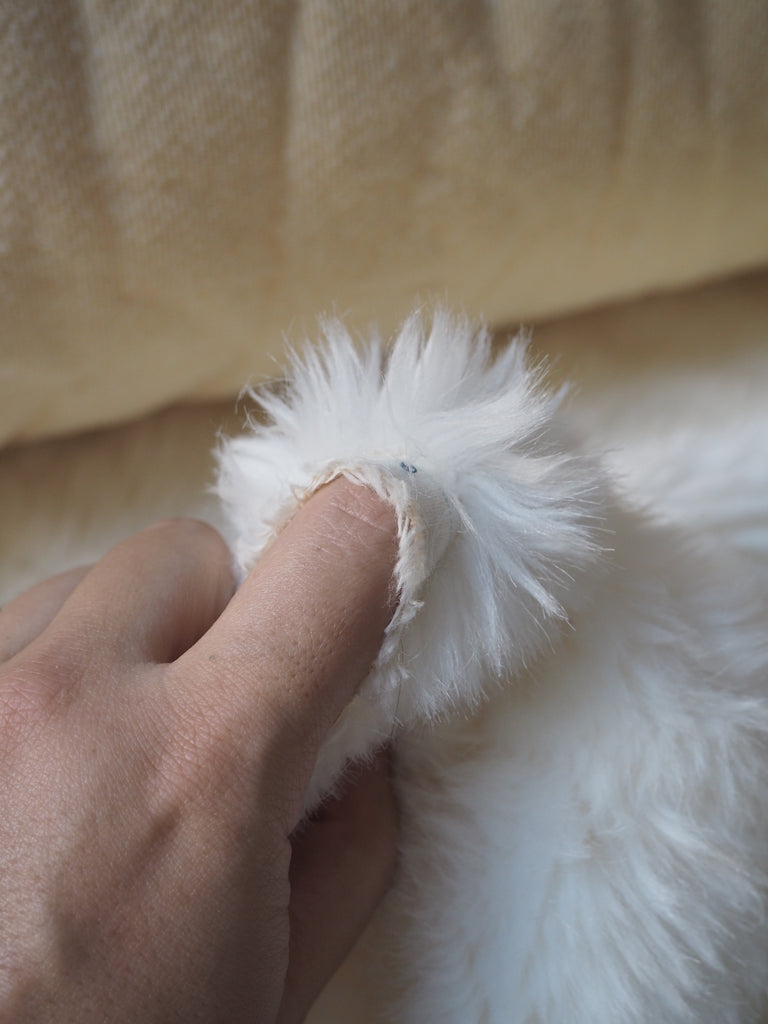 Steiff White Faux Faur