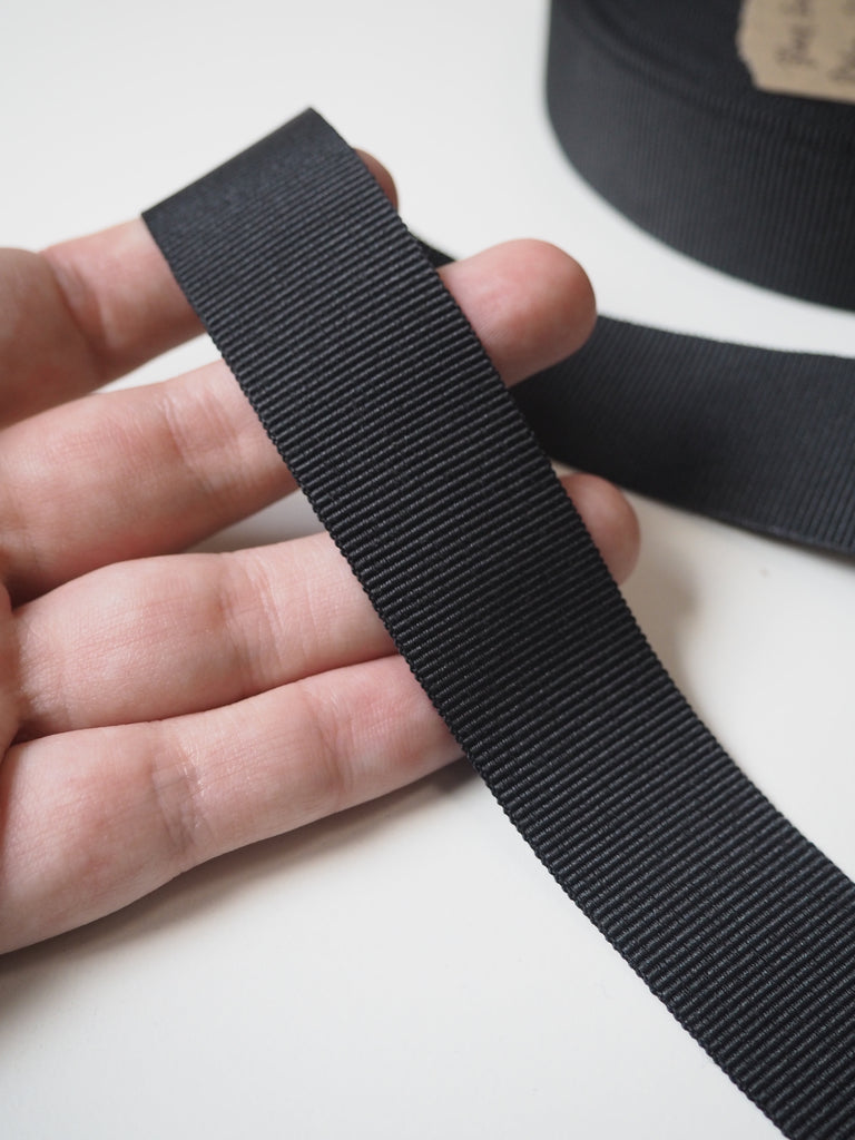 Black Grosgrain Ribbon 27mm