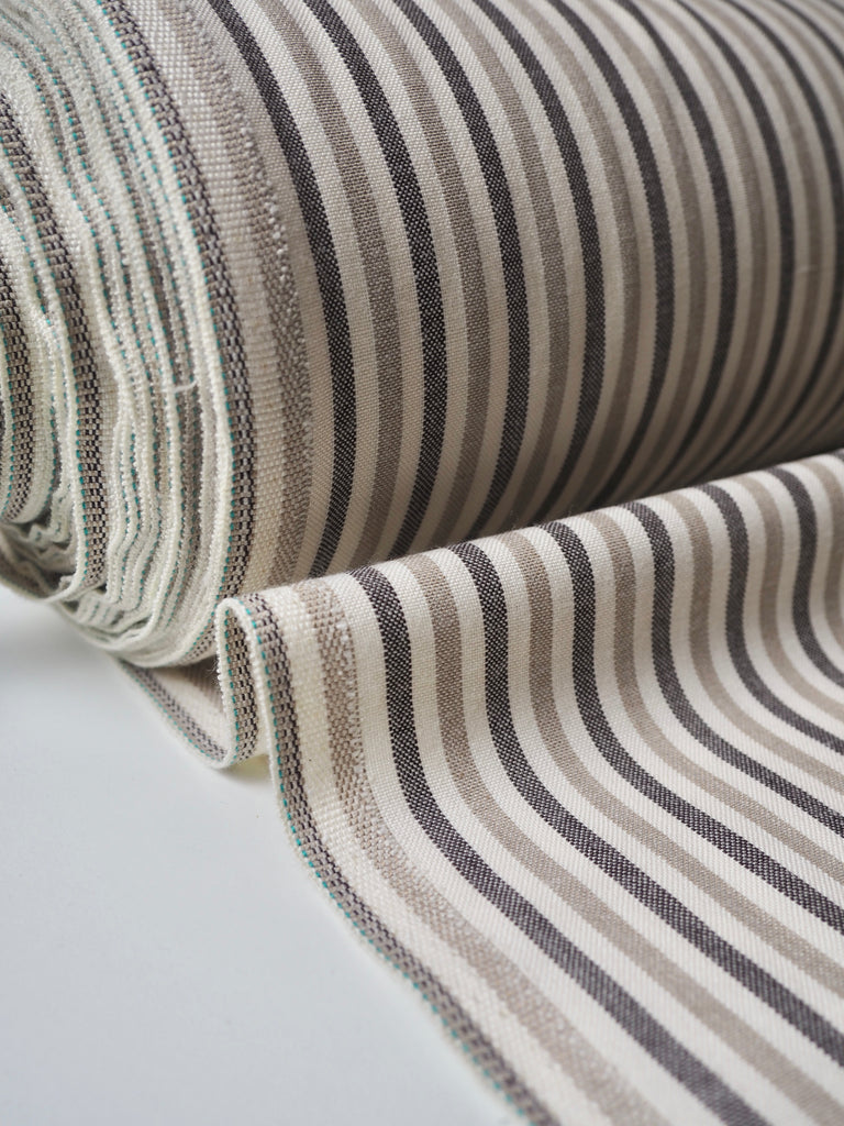 Neutral Stripe Oxford Cotton Blend