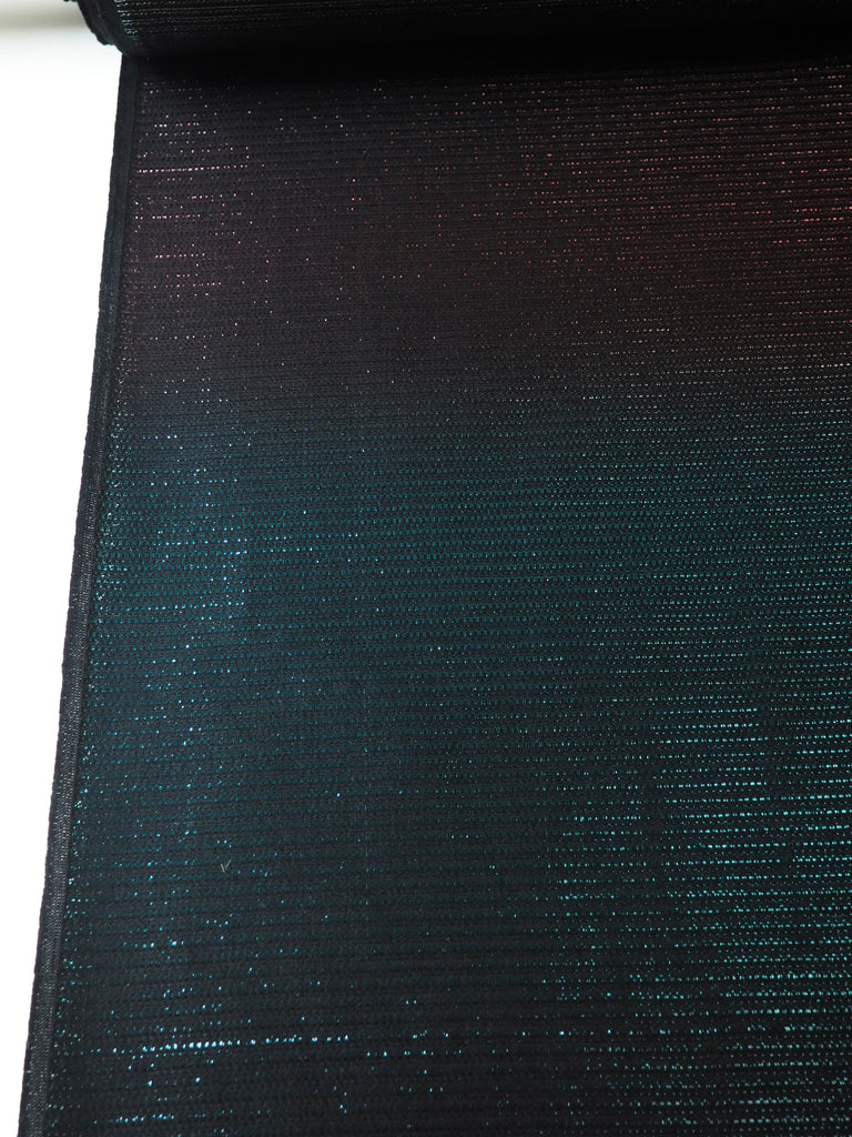 Green + Pink Ombre Metallic Wool Jacquard