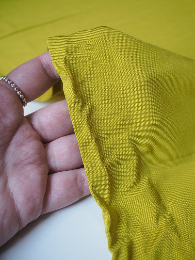 Bright Chartreuse Satin Viscose Jersey