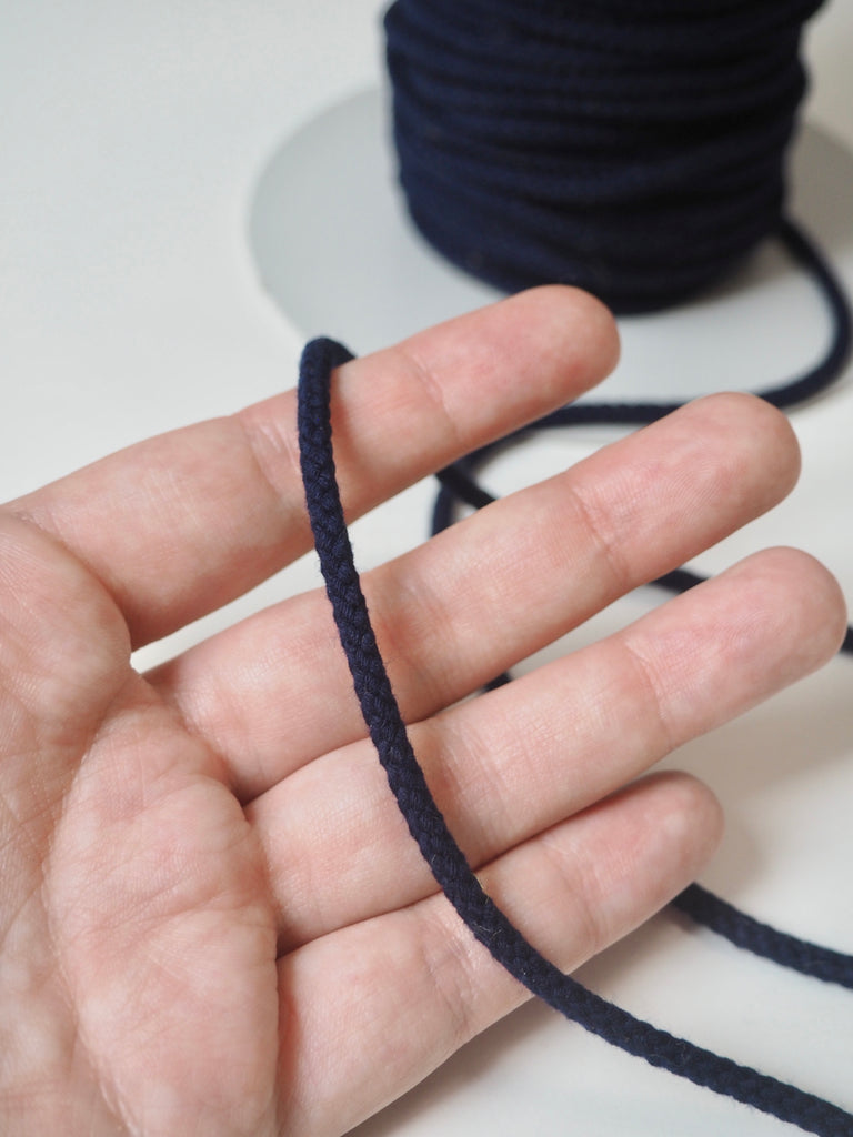 Indigo Cotton Blend Braided Cord 4mm