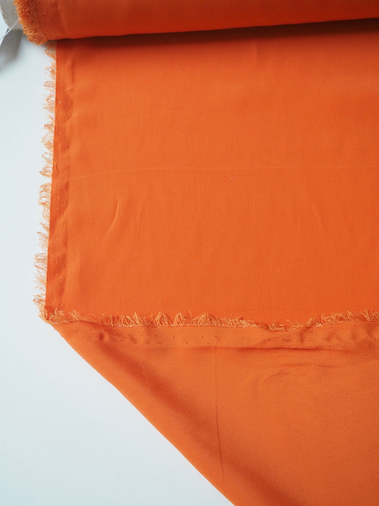 Orange Silk/Acetate Crepe de Chine